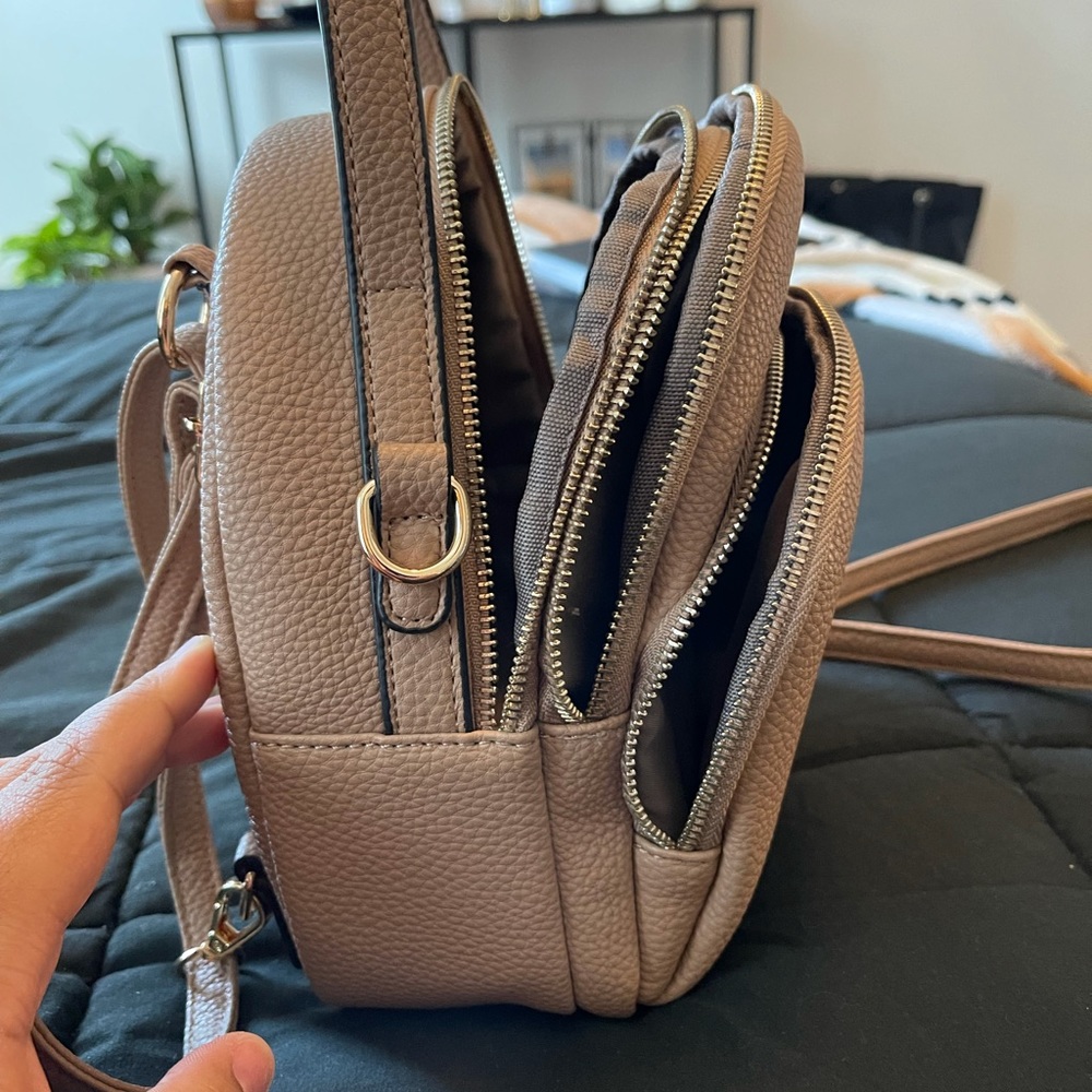 Tan Small Backpack Purse - Picture 2 of 3